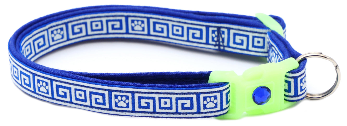 Greek Key Breakaway Cat Collar Pugs2Persians
