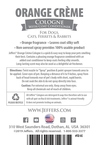 Jeffers Pet Colognes with Coat Conditioner
