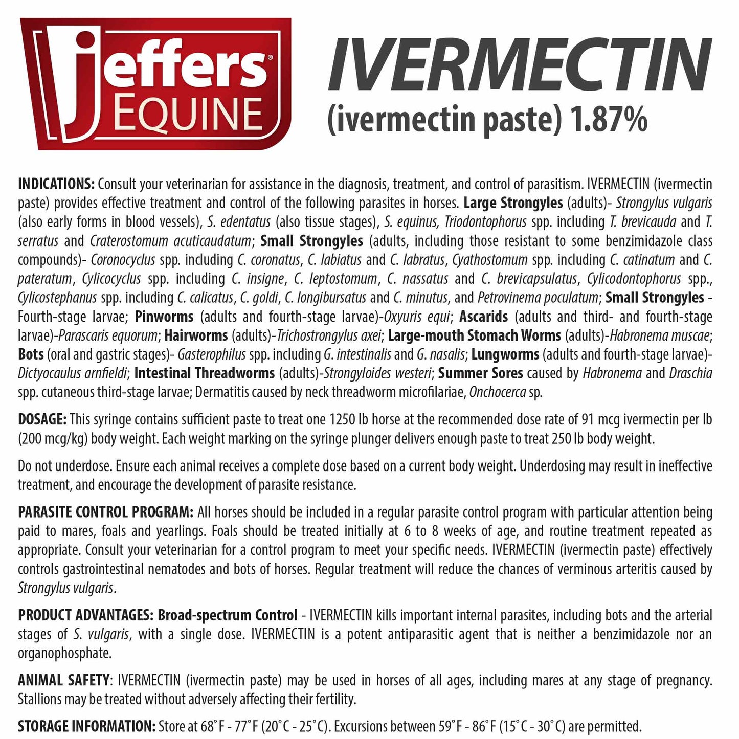 ivermectin horse dewormer gel