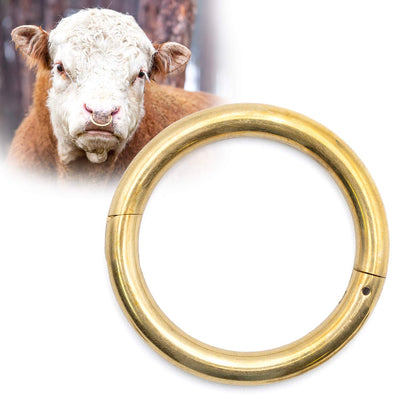 Jeffers Bull Ring with Screws  Heavy Duty Livestock Nose Ring Hardware