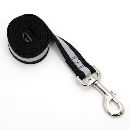 Jeffers Reflective Glow-in-the-Dark Safety Stripe Nylon Dog Leash, 4 Feet Long