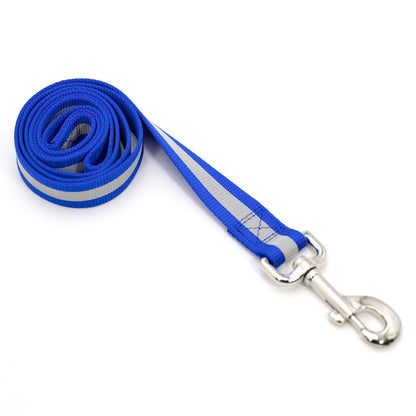 Jeffers Reflective Glow-in-the-Dark Safety Stripe Nylon Dog Leash, 4 Feet Long