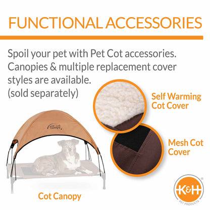 elevated pet bed with bolster