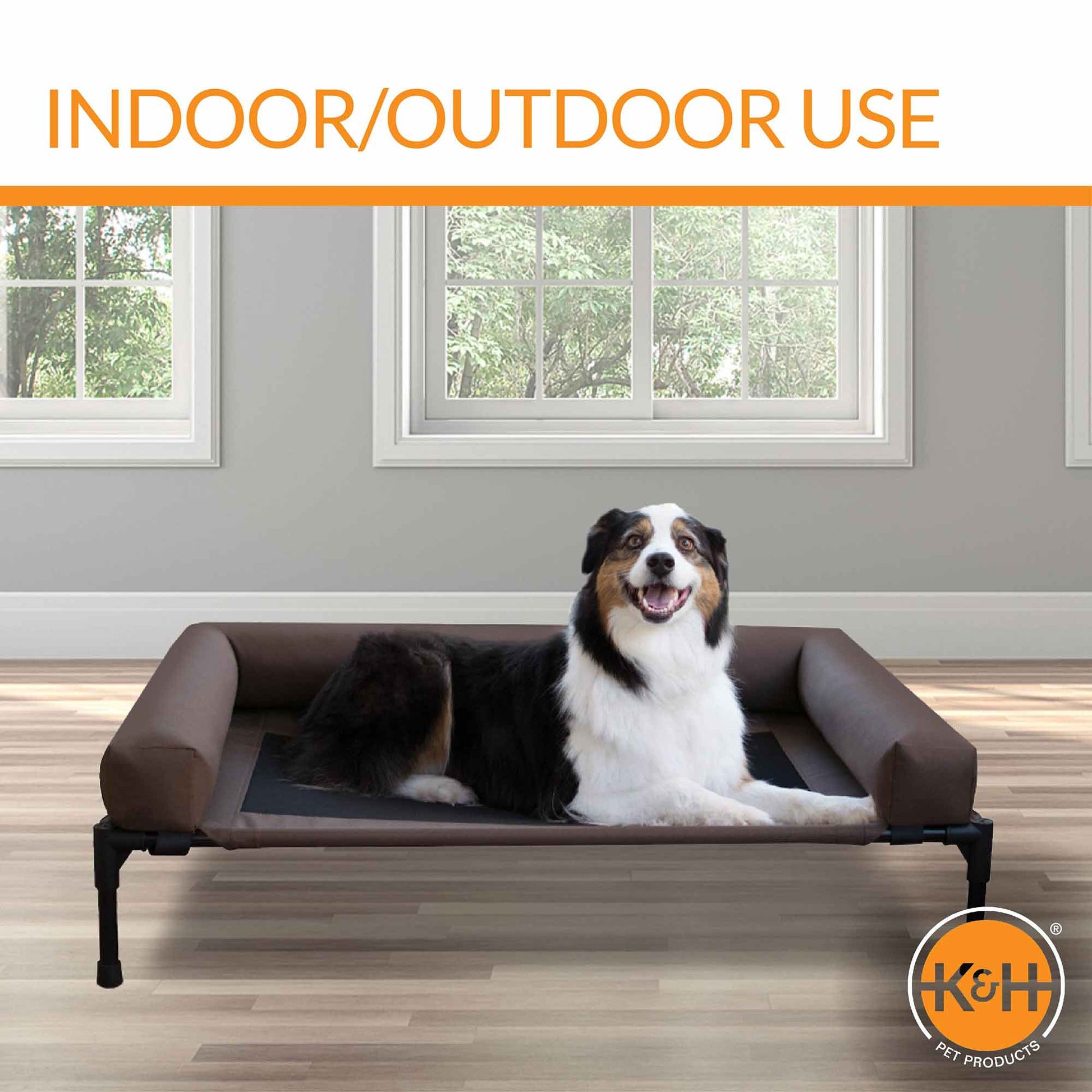 elevated pet bed with bolster