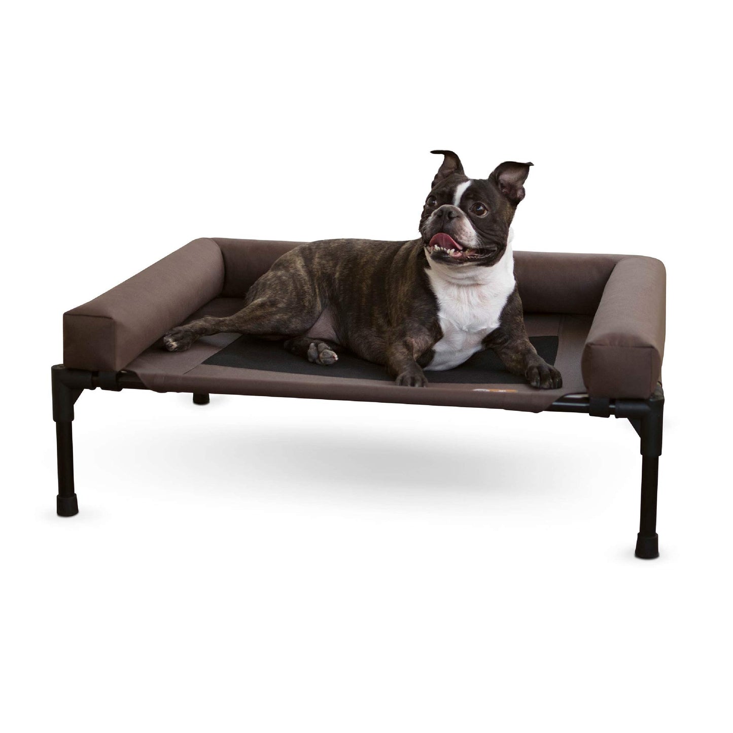 elevated pet bed with bolster