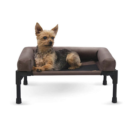 elevated pet bed with bolster