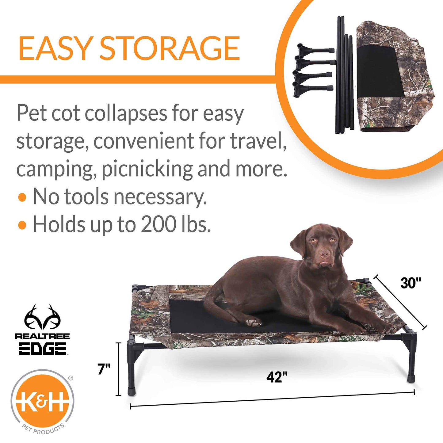 elevated dog bed Realtree Edge