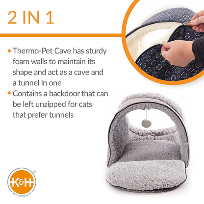 heated cat cave and tunnel