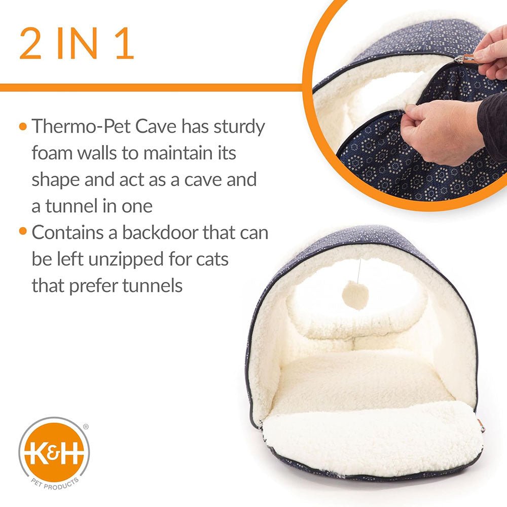 heated cat cave and tunnel