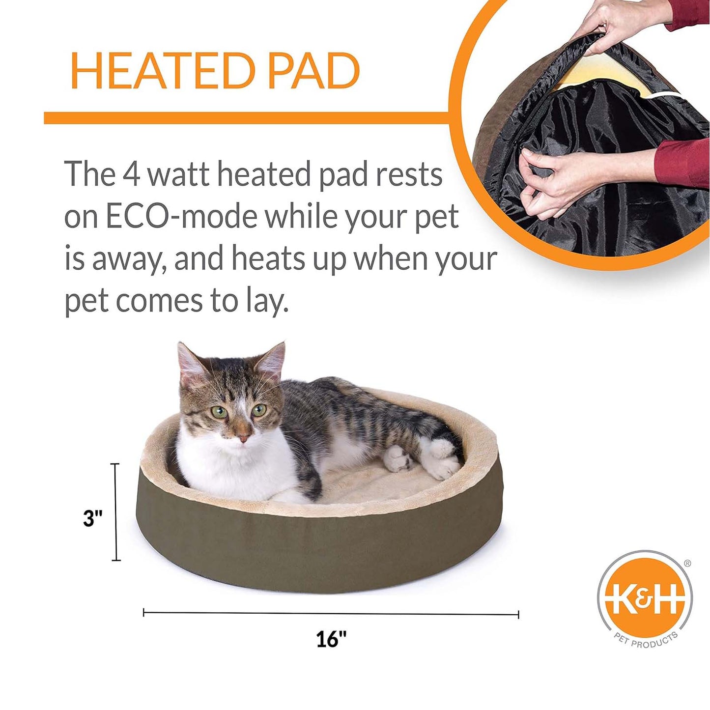 Indoor Heated Cat Bed