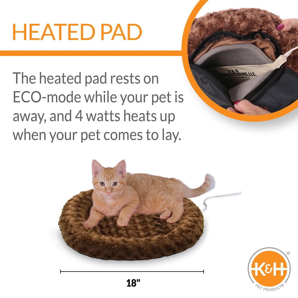 Heated Orthopedic Cat Bed