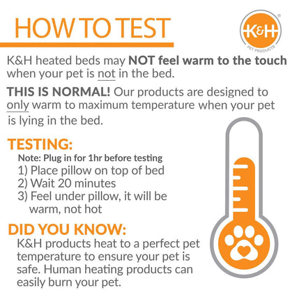 Heated Pet Bed for Cats and Small Dogs