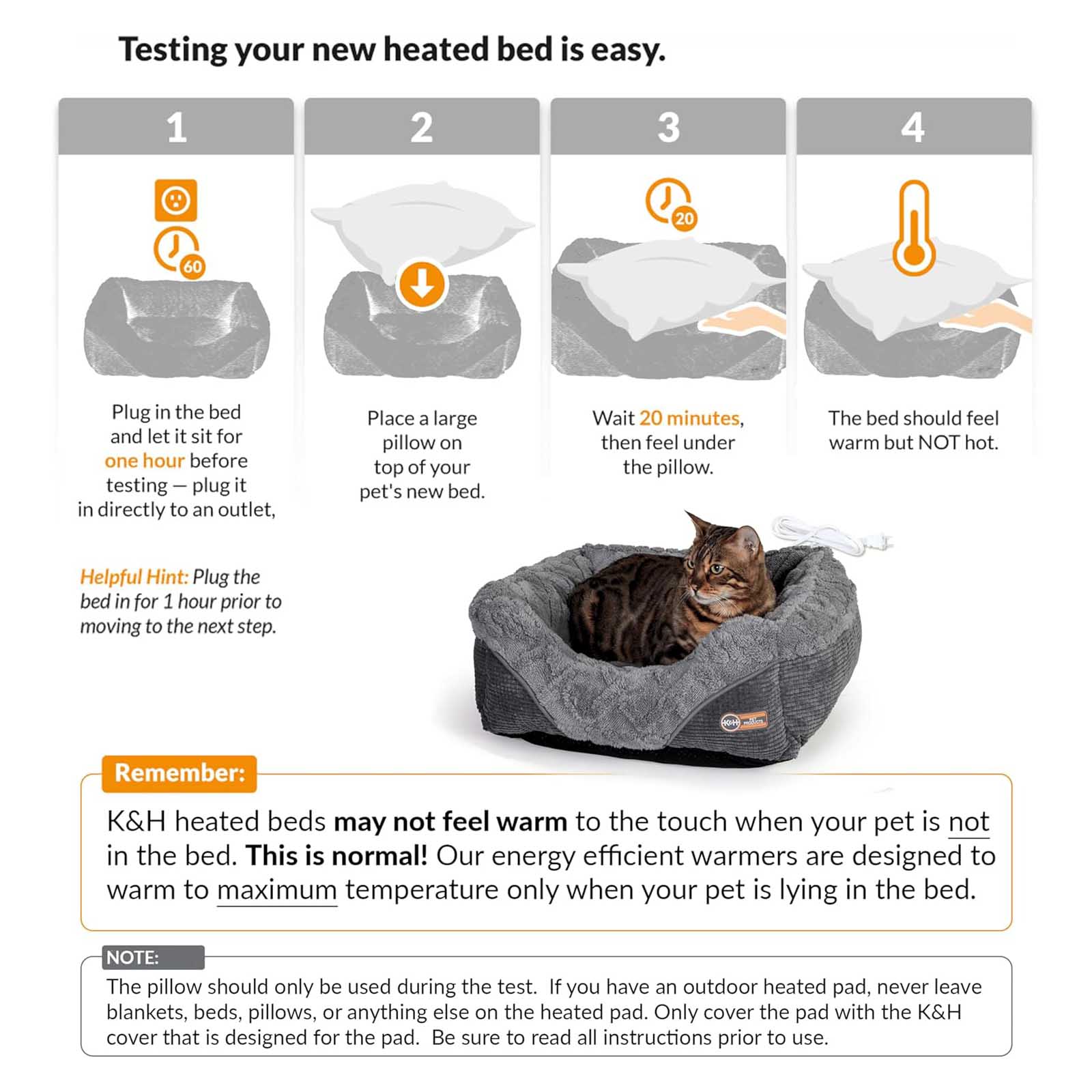 heated pet bed for cats and small dogs