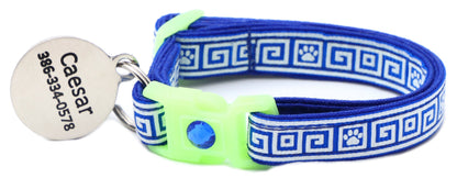 Greek Key Breakaway Cat Collar Pugs2Persians