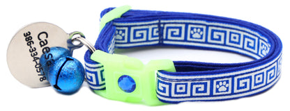 Greek Key Breakaway Cat Collar Pugs2Persians