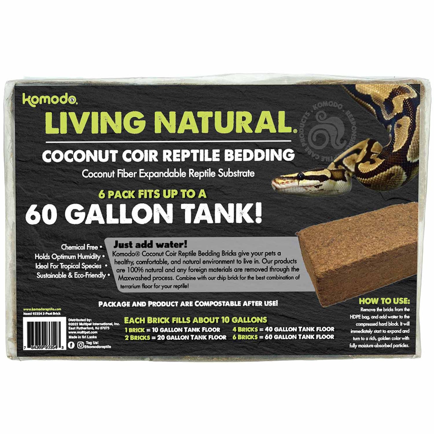 komodo coir reptile bedding