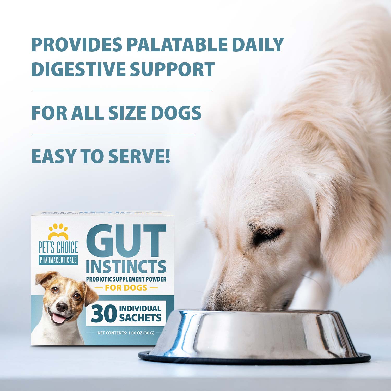 Pet's Choice Gut Instincts Probiotic Powder Packets for Dogs
