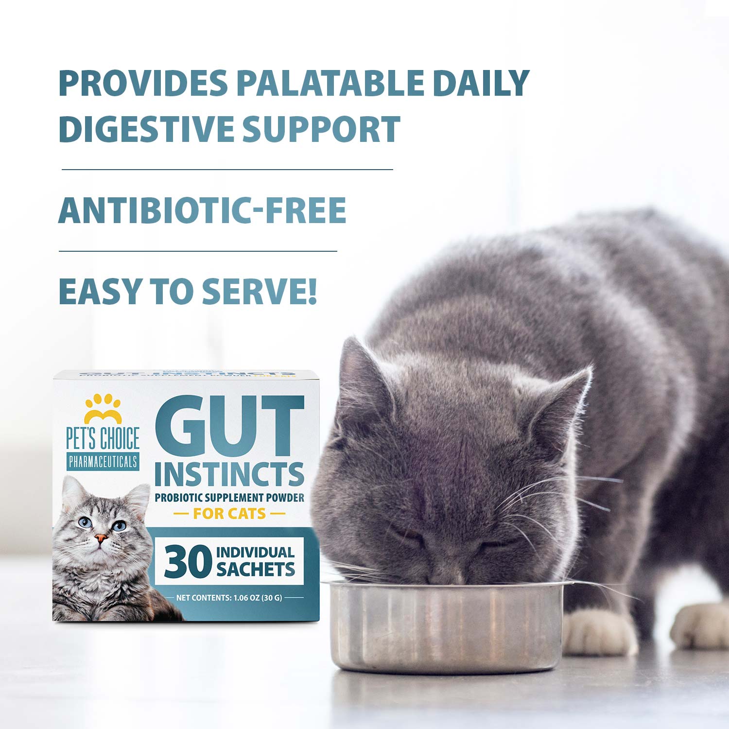 Pet’s Choice Gut Instincts Probiotic Supplement for Cats