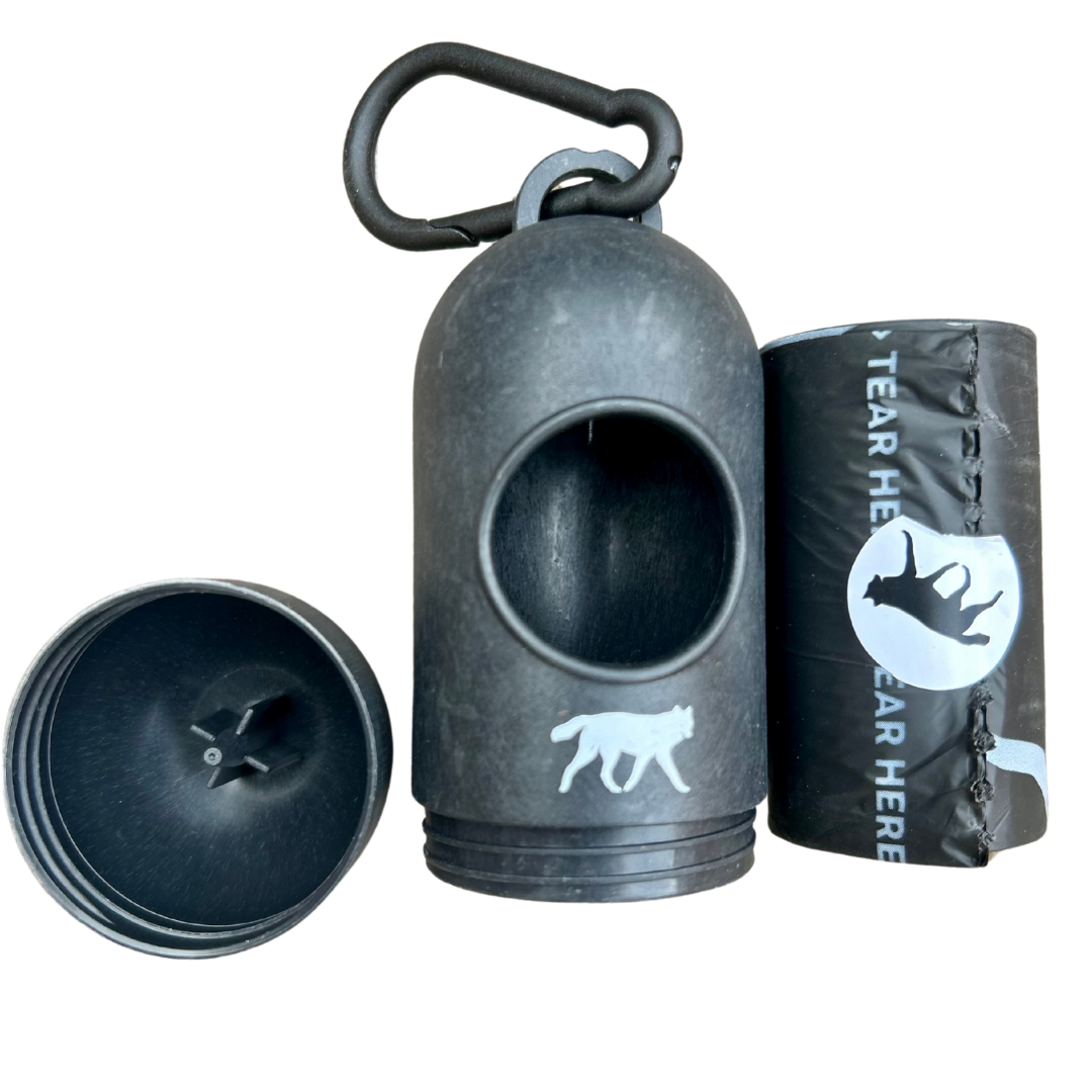 bamboo poop bag dispenser plus compostable roll